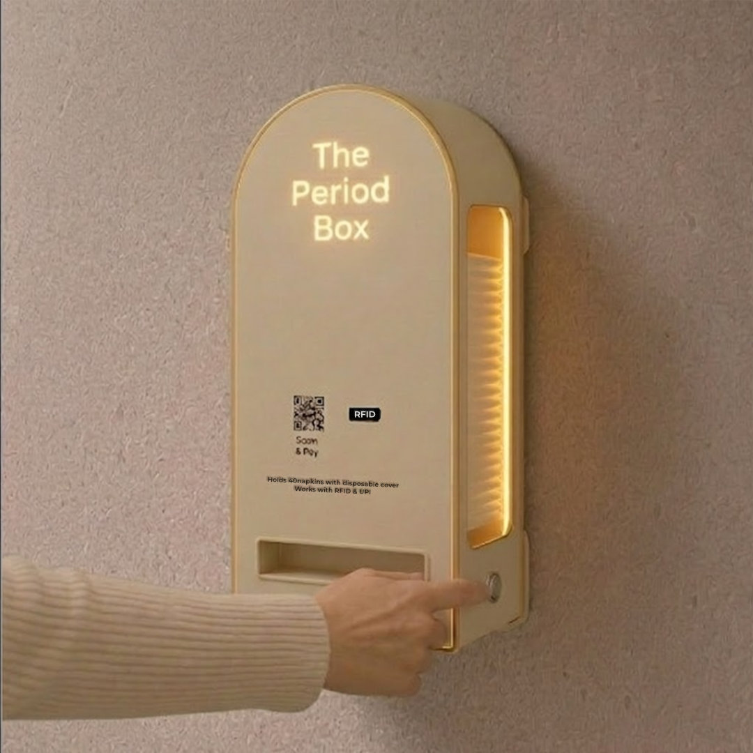 Complimentary fingertip dispensing from The Period Box
